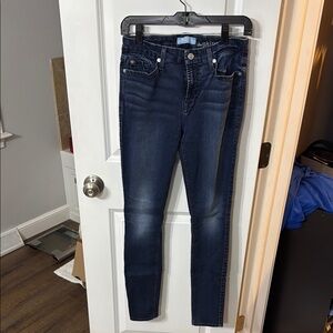 7 For All Mankind Blue Skinny Jeans